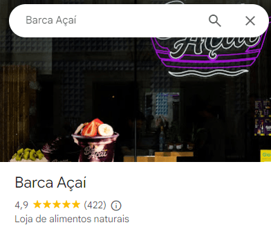 Avaliação Google — 4,9 estrelas